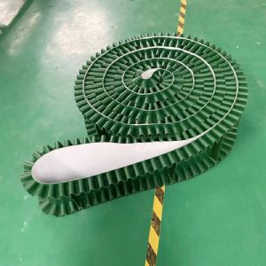 PVC擋板裙邊提升帶 爬坡機械輸送帶 40P25-15HA綠色輸送帶 廠家直銷